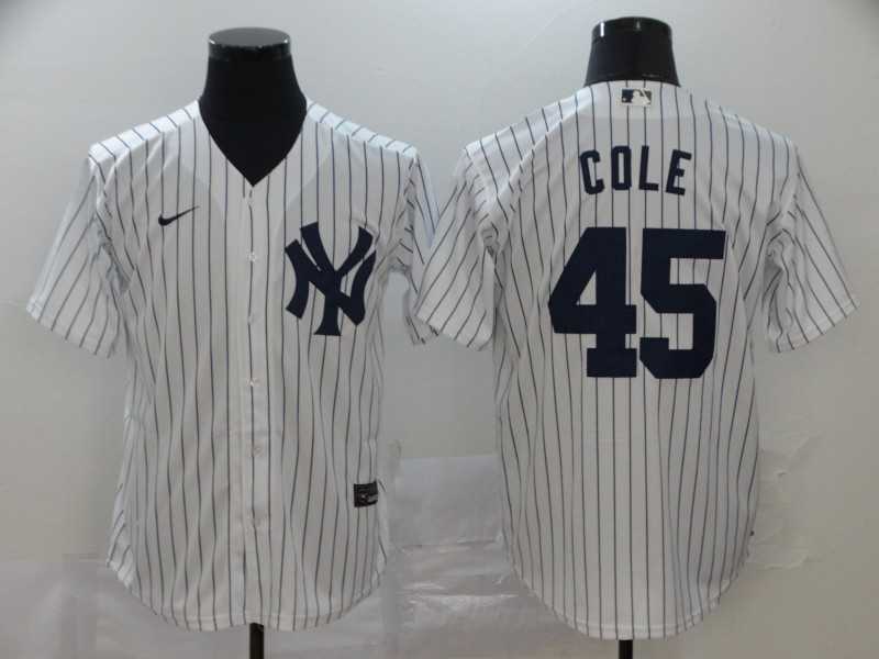 Yankees 45 Gerrit Cole White 2020 Nike Cool Base Jersey,We sell and wholesale Yankees 45 Gerrit Cole White 2020 Nike Cool Base Jersey on line form chian!